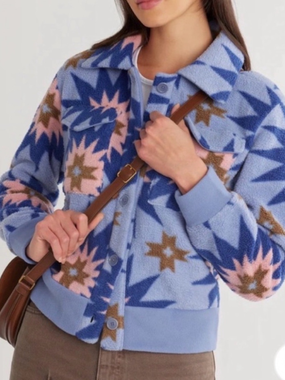 Dudley Stephens Kentfield Fleece Jacket - Blue & Pink